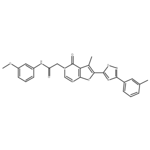 N-(3-methoxyphenyl)-2-(5-methyl-4-oxo-6-(3-(m-tolyl)-1,2,4-oxadiazol-5-yl)thieno[2,3-d]pyrimidin-3(4H)-yl)acetamide Structure