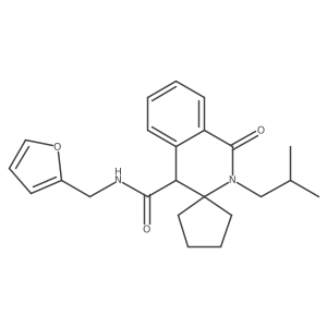 N-(furan-2-ylmethyl)-2'-(2-methylpropyl)-1'-oxo-1',4'-dihydro-2'H-spiro[cyclopentane-1,3'-isoquinoline]-4'-carboxamide Structure