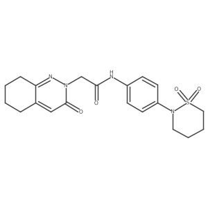 N-[4-(1,1-dioxido-1,2-thiazinan-2-yl)phenyl]-2-(3-oxo-5,6,7,8-tetrahydrocinnolin-2(3H)-yl)acetamide Structure