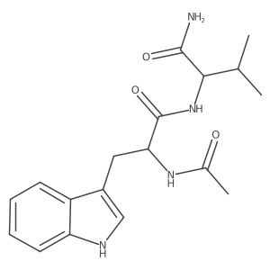 (2S)-2-[[(2S)-2-acetamido-3-(1H-indol-3-yl)propanoyl]amino]-3-methylbutanamide Structure