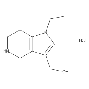 (1-Ethyl-4,5,6,7-tetrahydro-1H-pyrazolo[4,3-c]pyridin-3-yl)methanol hydrochloride结构式