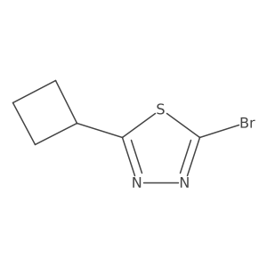 2-Bromo-5-cyclobutyl-1,3,4-thiadiazole结构式