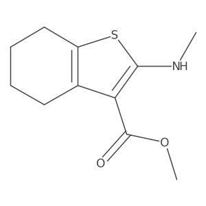 Methyl 2-(methylamino)-4,5,6,7-tetrahydro-1-benzothiophene-3-carboxylate结构式