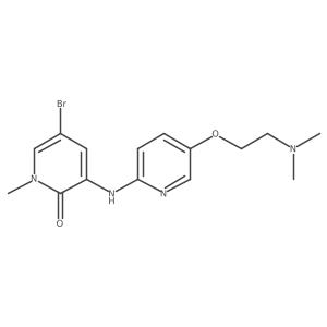 5-bromo-3-(5-(2-(dimethylamino)ethoxy)pyridin-2-ylamino)-1-methylpyridin-2(1H)-one结构式