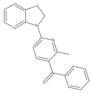 (6-(Indolin-1-yl)-2-methylpyridin-3-yl)(phenyl)methanone Structure