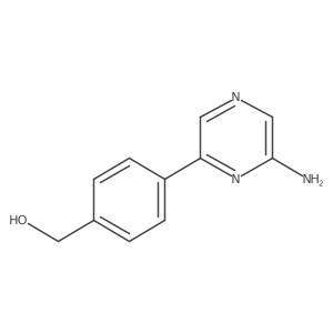 (4-(6-Aminopyrazin-2-yl)phenyl)methanol结构式