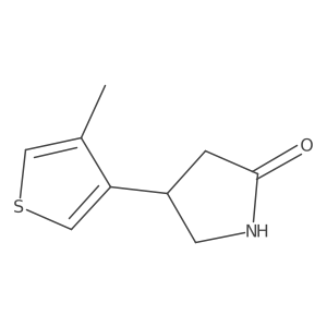 4-(4-Methylthiophen-3-yl)pyrrolidin-2-one结构式