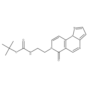 Carbamic acid, N-[2-(6-oxopyrazolo[1,5-a]pyrido[3,4-e]pyrimidin-7(6H)-yl)ethyl]-, 1,1-dimethylethyl ester Structure