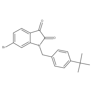 6-Bromo-1-(4-(tert-butyl)benzyl)indoline-2,3-dione Structure
