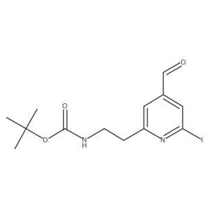 Tert-butyl 2-(4-formyl-6-iodopyridin-2-YL)ethylcarbamate Structure