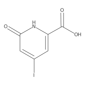 6-Hydroxy-4-iodopyridine-2-carboxylic acid结构式