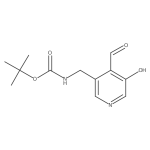 Tert-butyl (4-formyl-5-hydroxypyridin-3-YL)methylcarbamate结构式