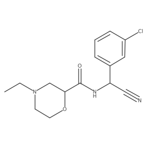 N-[(3-chlorophenyl)(cyano)methyl]-4-ethylmorpholine-2-carboxamide结构式