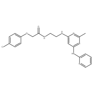 2-(4-chlorophenoxy)-N-(2-((2-methyl-6-(pyridin-2-ylamino)pyrimidin-4-yl)amino)ethyl)acetamide Structure