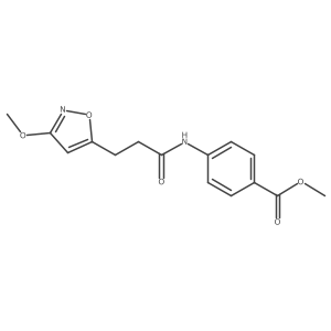 Methyl 4-{[3-(3-methoxy-1,2-oxazol-5-yl)propanoyl]amino}benzoate Structure