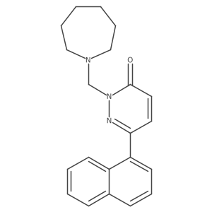 2-(azepan-1-ylmethyl)-6-(naphthalen-1-yl)pyridazin-3(2H)-one结构式