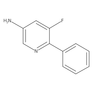 5-Amino-3-fluoro-2-phenylpyridine结构式
