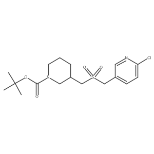 tert-Butyl 3-((((6-chloropyridin-3-yl)methyl)sulfonyl)methyl)piperidine-1-carboxylate结构式