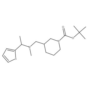 tert-Butyl 3-((methyl(1-(thiophen-2-yl)ethyl)amino)methyl)piperidine-1-carboxylate Structure