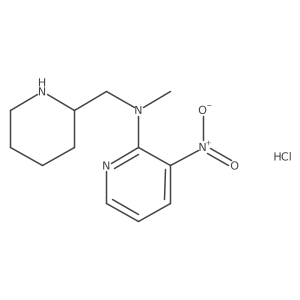 N-methyl-3-nitro-N-(piperidin-2-ylmethyl)pyridin-2-amine hydrochloride Structure