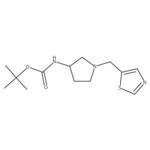 (S)-tert-butyl (1-(thiazol-5-ylmethyl)pyrrolidin-3-yl)carbamate Structure