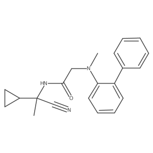 2-({[1,1'-biphenyl]-2-yl}(methyl)amino)-N-(1-cyano-1-cyclopropylethyl)acetamide Structure
