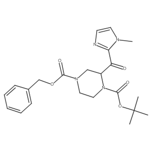 4-Benzyl 1-(tert-butyl) 2-[(1-methyl-1H-imidazol-2-yl)carbonyl]-1,4-piperazinedicarboxylate Structure