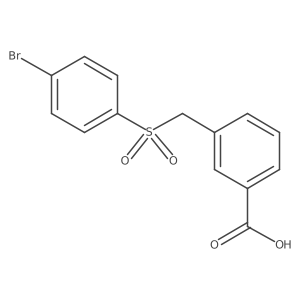 3-[(4-Bromophenyl)sulfonylmethyl]benzoic acid Structure