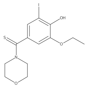 (3-Ethoxy-4-hydroxy-5-iodophenyl)(morpholin-4-yl)methanethione Structure