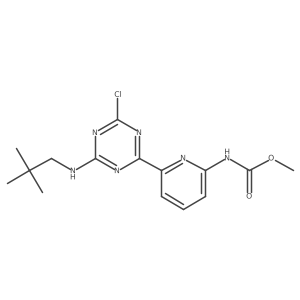 methyl N-[6-[4-chloro-6-(2,2-dimethylpropylamino)-1,3,5-triazin-2-yl]pyridin-2-yl]carbamate Structure