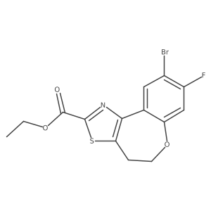 Ethyl 9-bromo-8-fluoro-4,5-dihydrobenzo[2,3]oxepino[4,5-d]thiazole-2-carboxylate Structure