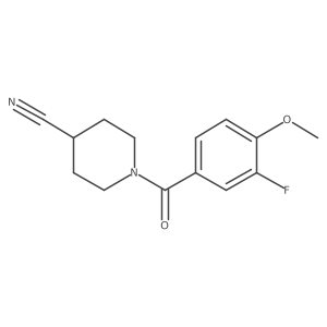 1-(3-Fluoro-4-methoxybenzoyl)piperidine-4-carbonitrile结构式