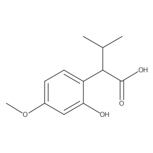 2-(2-Hydroxy-4-methoxyphenyl)-3-methylbutanoic acid结构式