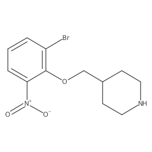 4-[(2-Bromo-6-nitrophenoxy)methyl]piperidine Structure