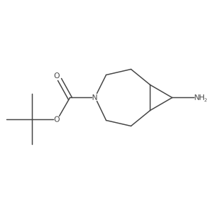 tert-Butyl 8-amino-4-azabicyclo[5.1.0]octane-4-carboxylate结构式