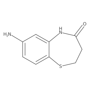 7-Amino-2,3,4,5-tetrahydro-1,5-benzothiazepin-4-one结构式