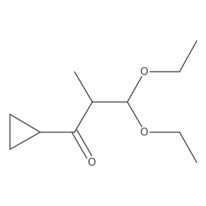 1-Cyclopropyl-3,3-diethoxy-2-methylpropan-1-one结构式