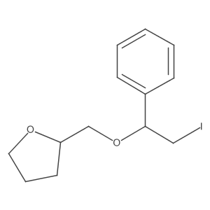 2-[(2-Iodo-1-phenylethoxy)methyl]oxolane结构式