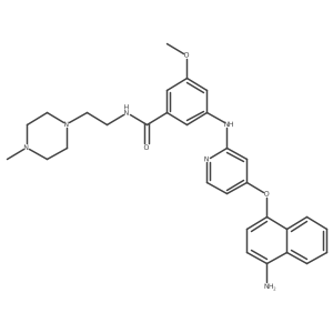 3-((4-((4-Aminonaphthalen-1-yl)oxy)pyridin-2-yl)amino)-5-methoxy-N-(2-(4-methylpiperazin-1-yl)ethyl)benzamide Structure