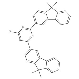 2-Chloro-4,6-bis(9,9-dimethyl-9h-fluoren-3-yl)-1,3,5-triazine结构式