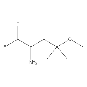 1,1-Difluoro-4-methoxy-4-methylpentan-2-amine结构式