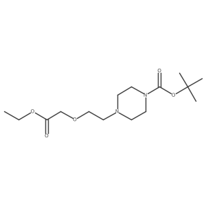 tert-Butyl 4-(2-(2-ethoxy-2-oxoethoxy)ethyl)piperazine-1-carboxylate结构式