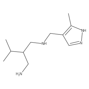 1,3-Propanediamine, 2-(1-methylethyl)-N1-[(3-methyl-1H-pyrazol-4-yl)methyl]- Structure