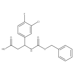 (3S)-3-{[(benzyloxy)carbonyl]amino}-3-(3-chloro-4-fluorophenyl)propanoic acid结构式