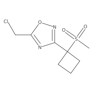 5-(Chloromethyl)-3-(1-(methylsulfonyl)cyclobutyl)-1,2,4-oxadiazole Structure