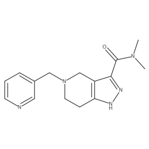N,N-Dimethyl-5-(pyridin-3-ylmethyl)-4,5,6,7-tetrahydro-1H-pyrazolo[4,3-c]pyridine-3-carboxamide结构式