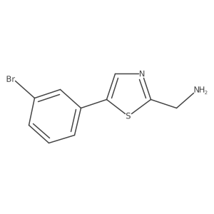 [5-(3-Bromophenyl)-1,3-thiazol-2-yl]methanamine结构式