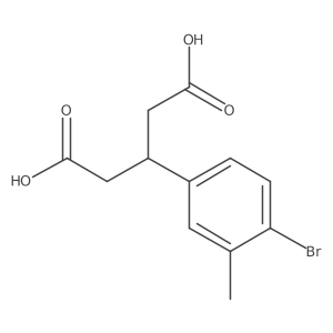 3-(4-Bromo-3-methylphenyl)pentanedioic acid Structure