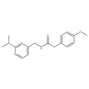 N-((2-(dimethylamino)pyrimidin-4-yl)methyl)-2-(4-methoxyphenyl)acetamide结构式