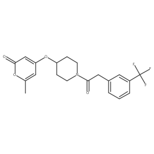 6-methyl-4-((1-(2-(3-(trifluoromethyl)phenyl)acetyl)piperidin-4-yl)oxy)-2H-pyran-2-one Structure